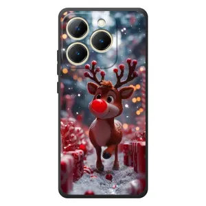 Яркий чехол для RealMe 15T с Зимними Оленятами