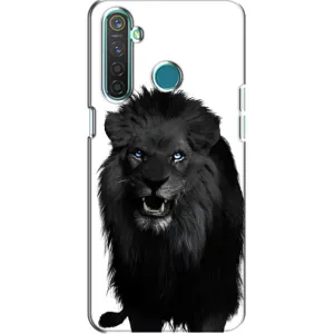 Чохли з картинкою животних Realme 5 Pro (Чорний ЛЕВ)