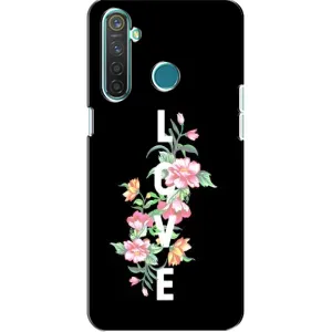 Чехлы для любимой на RealMe 5 Pro (VPrint) (Квіти LOVE)