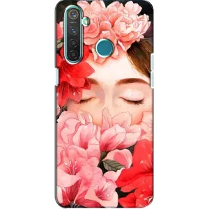Чехлы (ART) Цветы на Realme 5 Pro (VPrint) (Очі в квітах)