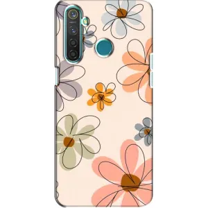 Чохол з квітковим принтом на RealMe 5 Pro (Кольорові квіти)