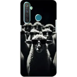 Чохол з принтом стильні тварини для RealMe 5 Pro (Овечка в окулярах)