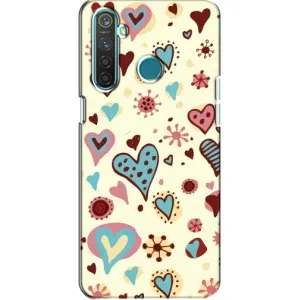 Чехлы для любимой на RealMe 5 Pro (VPrint) (Сердечки)