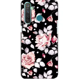 Чохли з квітами для Realme 5 (VPrint) (Квіти на чорному)