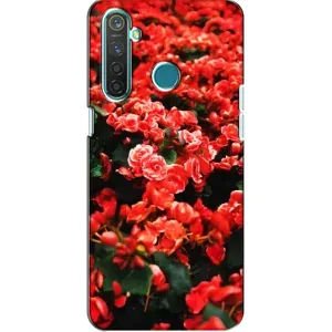 Чохли з квітами для Realme 5 (VPrint) (Квіти червоні)