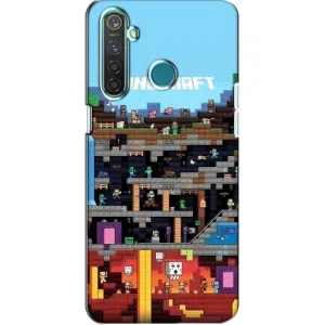 Чохол Майнкрафт на Realme 5 (AlphaPrint) Minecraft (фон Minecraft)