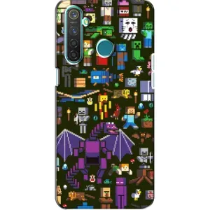 Чохол Майнкрафт на Realme 5 (AlphaPrint) Minecraft (Колаж Майнкрафт)