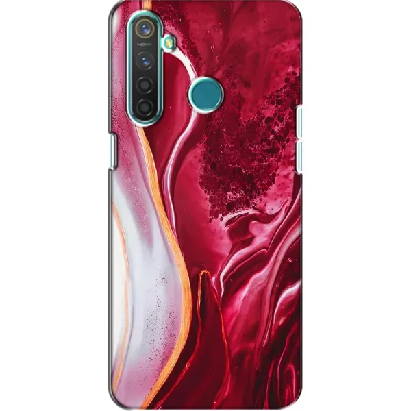Чехол с принтом «Мрамор красный» для Realme 5