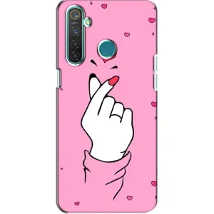 Чехол с принтом для Realme 5 (AlphaPrint - Знак сердечка)