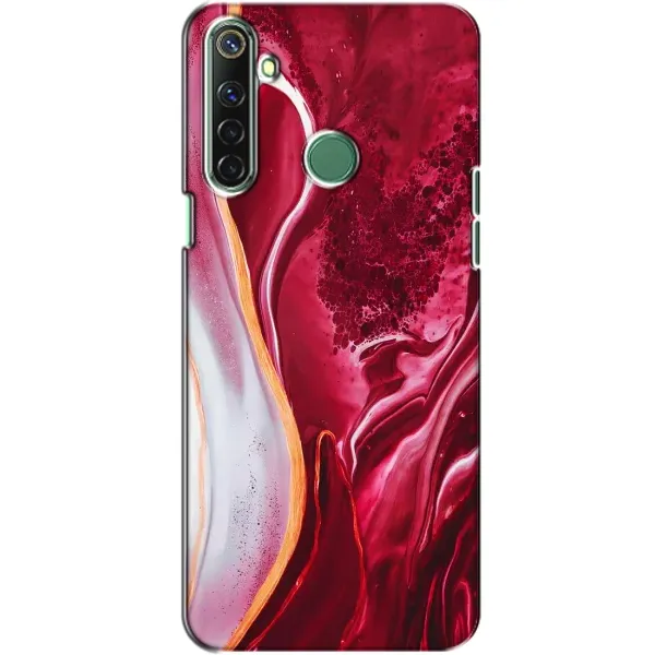 Чехол с принтом «Мрамор красный» для Realme 6i