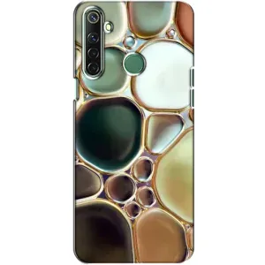 Мраморний чехол на Realme 6i (VPrint) (Радужний Мрамор)