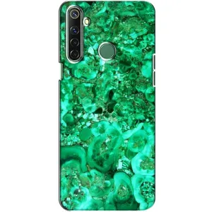 Мраморний чехол на Realme 6i (VPrint) (Салатовий Мрамор)