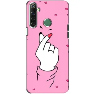 Чехол с принтом для Realme 6i (AlphaPrint - Знак сердечка)