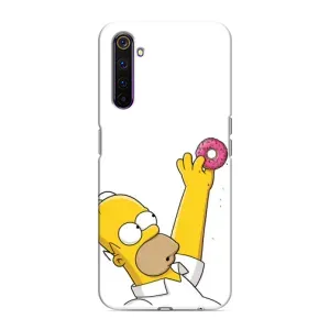 Чjхол з Сімпсонами для Realme 6 Pro (VPrint) (Гомер з пончиком)