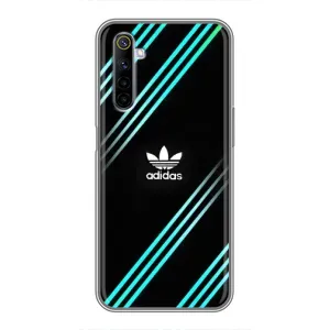Чехлы Адидас для Realme 6 (AlphaPrint) (Адидас с полосами)