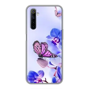 Чохли з квітами для Realme 6 (VPrint) (Метелик на квітах)