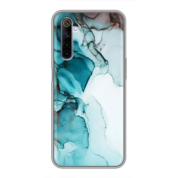 Чехол с принтом «Бирюзовый мрамор» для Realme 6