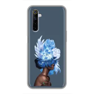 Чехлы (ART) Цветы на Realme 6 (VPrint) (Квіти на голові)