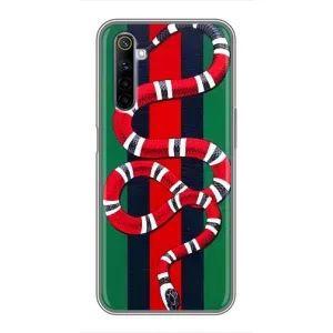 Чехлы ГУЧЧИ для Реалми 6 (AlphaPrint) (Gucci змия)