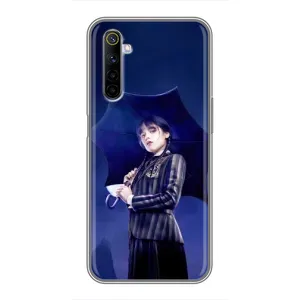 Чохли Венсдей на Realme 6 Уенсдей (AlphaPrint) (Венздей з парасолькою)