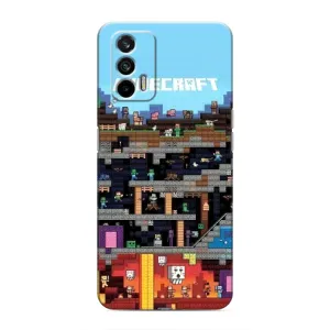 Чохол Майнкрафт на Realme 7 Pro (AlphaPrint) Minecraft (фон Minecraft)