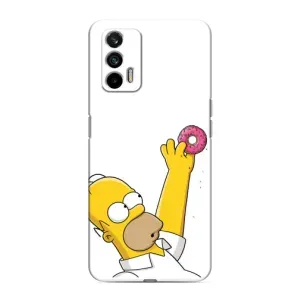 Чjхол з Сімпсонами для Realme 7 Pro (VPrint) (Гомер з пончиком)
