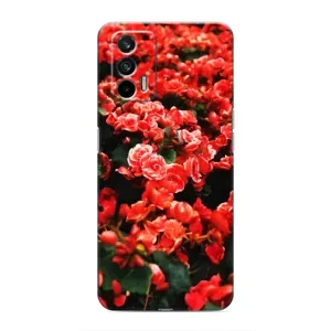 Чохли з квітами для Realme 7 (VPrint) (Квіти червоні)