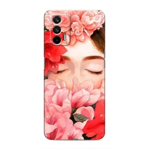 Чехлы (ART) Цветы на Realme 7 (VPrint) (Очі в квітах)