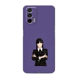 Чохли Венсдей на Realme 7 Уенсдей (AlphaPrint) (Венздей у чорному)