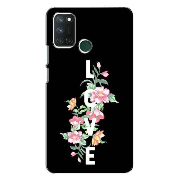 Чехол с принтом «Цветы LOVE» для Realme 7i