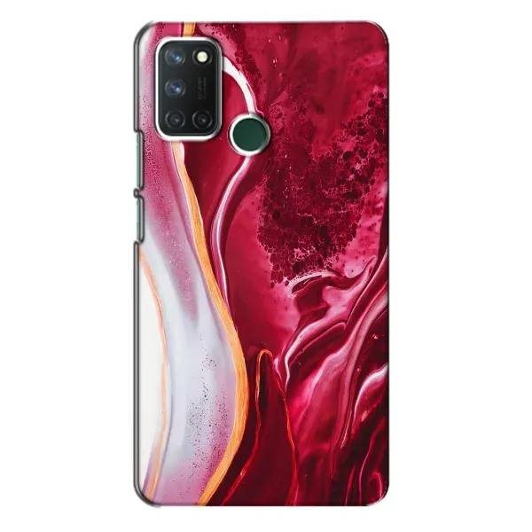 Чехол с принтом «Мрамор красный» для Realme 7i