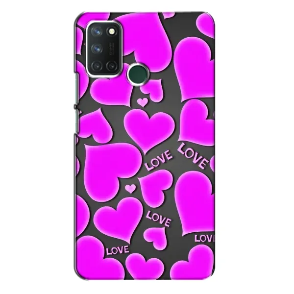 Чехол с принтом «Pink hearts» для Realme 7i