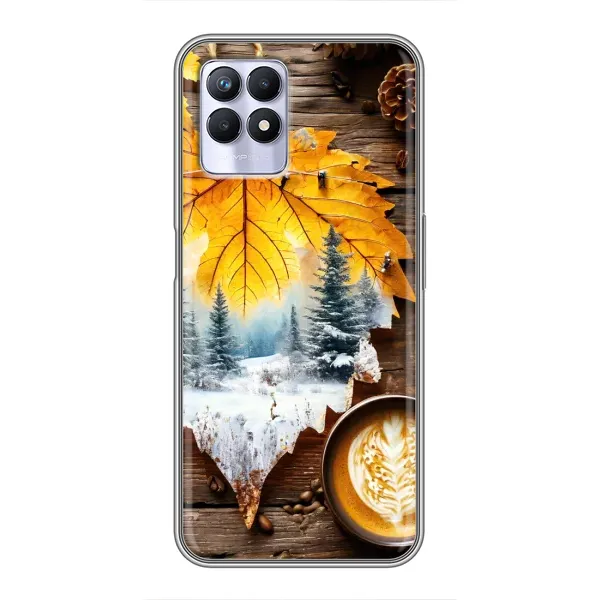 Чехол с принтом «Осенне-зимний кофе» для Realme 8 Pro Чехол с принтом «Осенне-зимний кофе» для Realme 8 Pro