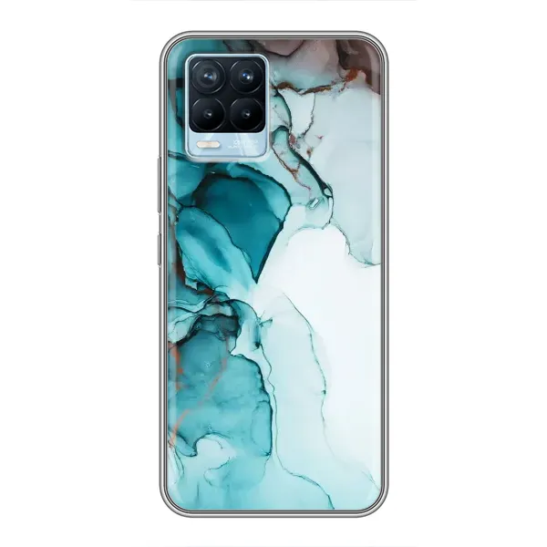 Чехол с принтом «Бирюзовый мрамор» для Realme 8 Чехол с принтом «Бирюзовый мрамор» для Realme 8