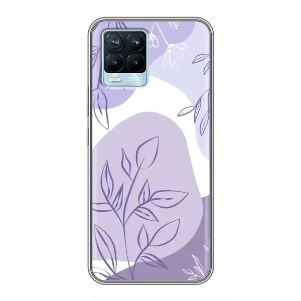 Чехол с принтом «Фиолетовые листья абстракция» для Realme 8 Чехол с принтом «Фиолетовые листья абстракция» для Realme 8