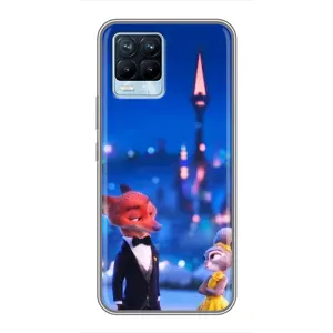 Чехол Зоотрополіс на Realme 8 (Романтический вечер Зверополис)