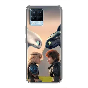 Чехол как приручить дракона на Realme 8 (Иккинг и Астрид)