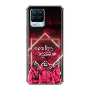 Чехол Гра в кальмара для Realme 8 (Охранники Игра кальмара)