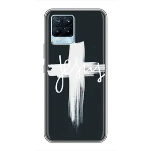 Чехол для Realme 8 (AlphaPrint) - (Христианские) (Иисус)