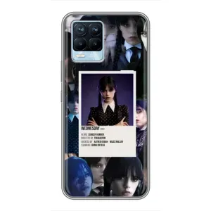 Чехлы Венсдей на Realme 8 Уэнсдей (AlphaPrint) (коллаж Уэнздей)