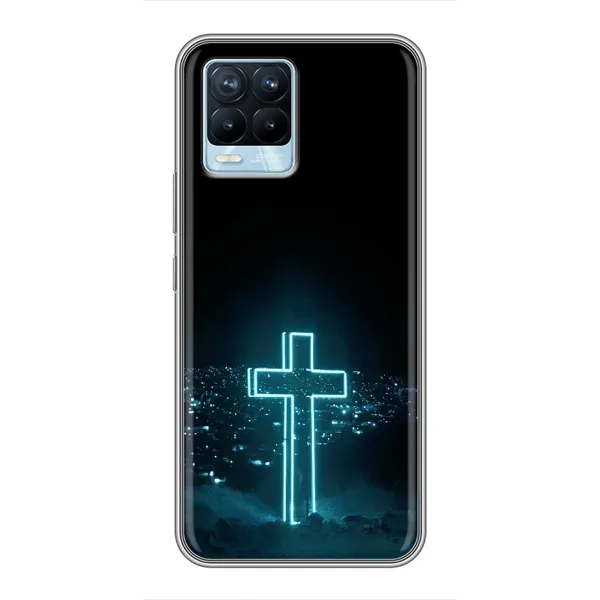 Чехол с принтом «Крест и город» для Realme 8 Чехол с принтом «Крест и город» для Realme 8