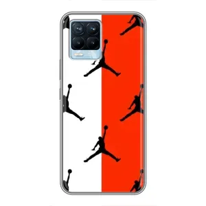 Чехлы для Realme 8 - с картинкой JORDAN (AlphaPrint) (Лого Джордан)
