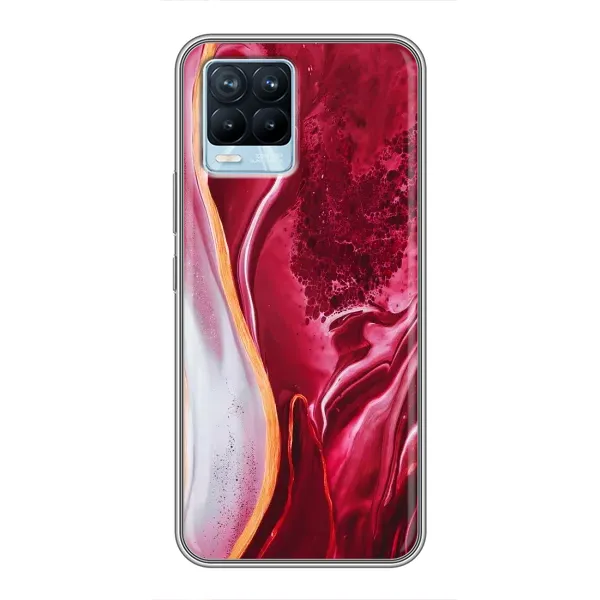 Чехол с принтом «Мрамор красный» для Realme 8 Чехол с принтом «Мрамор красный» для Realme 8