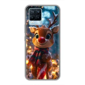 Чехол с принтом «Олень с шарфом» для Realme 8