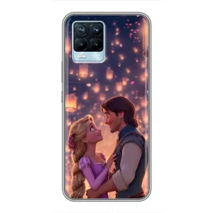 Чехол Рапунцель для Realme 8 (Принцесса и принц)