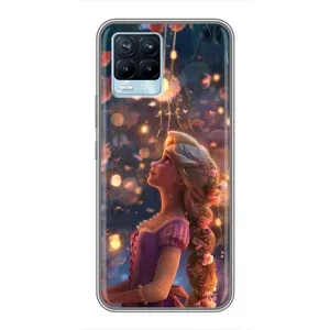 Чехол Рапунцель для Realme 8 (Рапунцель фонарики)