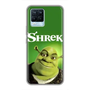 Чехол с мультфильмом Шрек на Realme 8 (Улыбающийся Шрек)