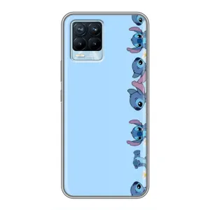 Чехол с принтом Стич на Realme 8 (Стич фон)