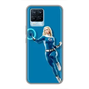Чехол с принтом Фантастическая четверка для Realme 8 (Сью Сторм полет)