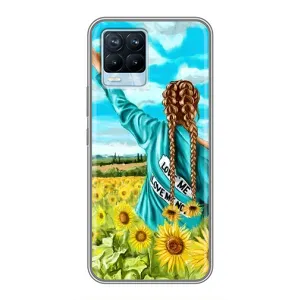 Чохол для Патріота України Realme 8 - (AlphaPrint) (Україночка)